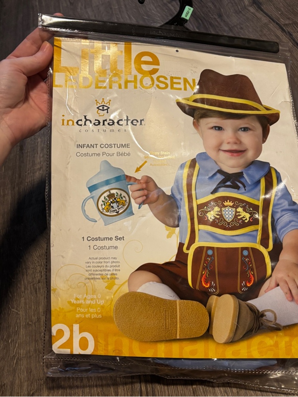Little Lederhosen Infant Costume - Brown and Yellow